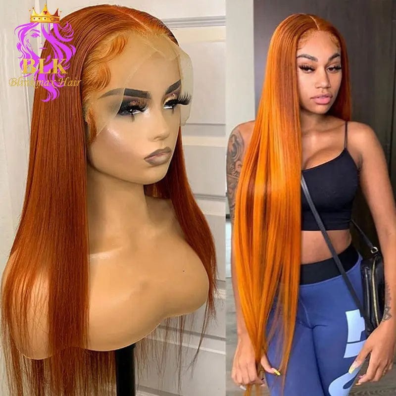 other length , please contact us, / ginger color 350 straight BLKHAIR 613/350# Preplucked Human Hair
