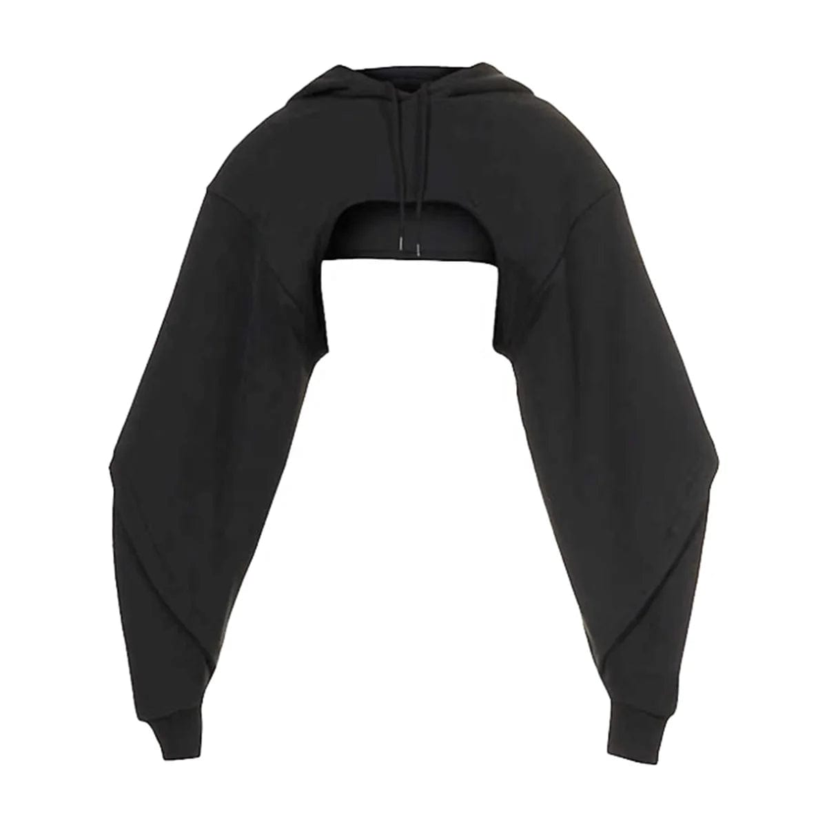 OUDINA 2023 Autumn Crop Sweatshirt Women Detachable Loose Shawl Long Sleeve Hoodies Sweatshirts