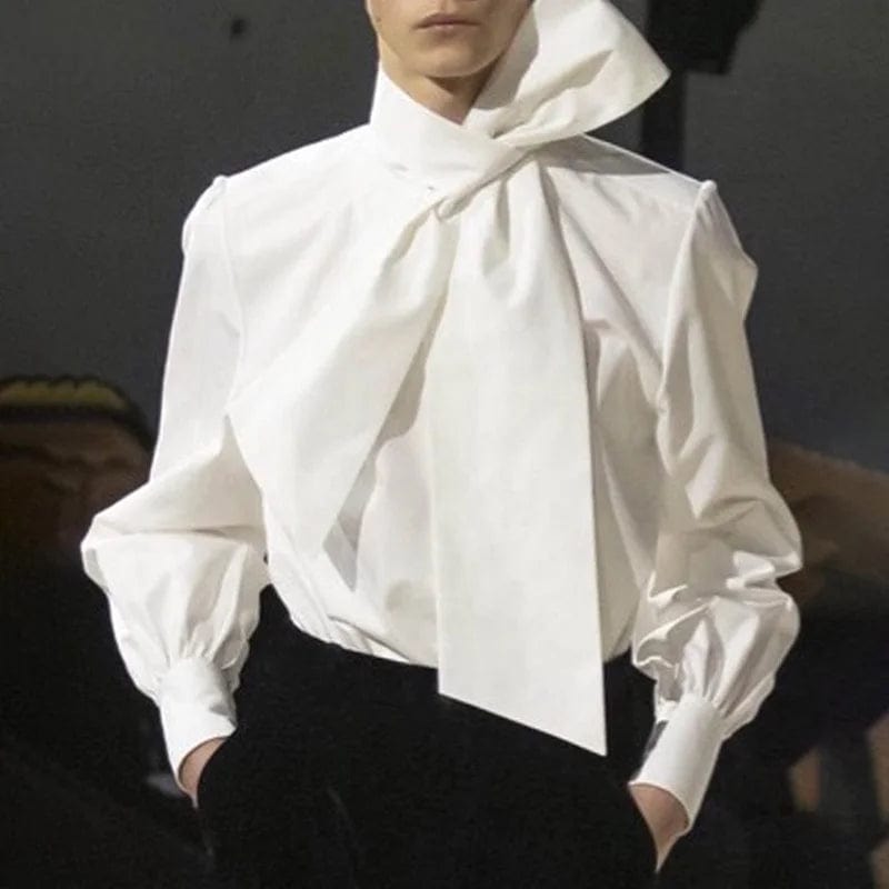 OUDINA 2023 Autumn New Fashion Unique Shirt Simple Temperament Long Sleeve Cardigan Formal Women's Shirts