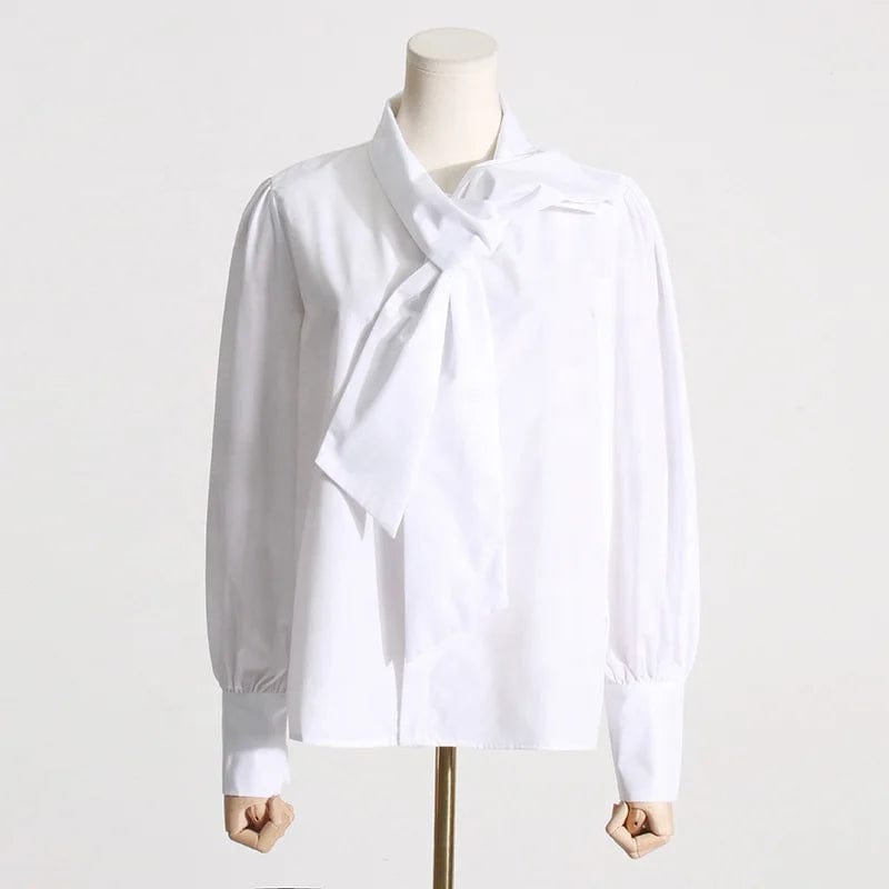 OUDINA 2023 Autumn New Fashion Unique Shirt Simple Temperament Long Sleeve Cardigan Formal Women's Shirts