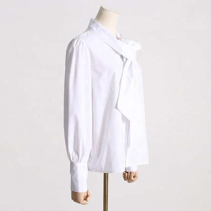 OUDINA 2023 Autumn New Fashion Unique Shirt Simple Temperament Long Sleeve Cardigan Formal Women's Shirts