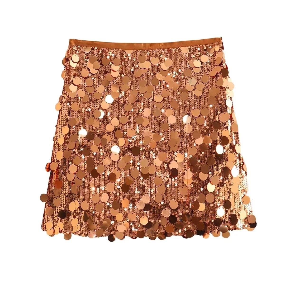 OUDINA American Style Club Party Bling Shiny Mini Sexy Skirt Sequin Skirts For Women