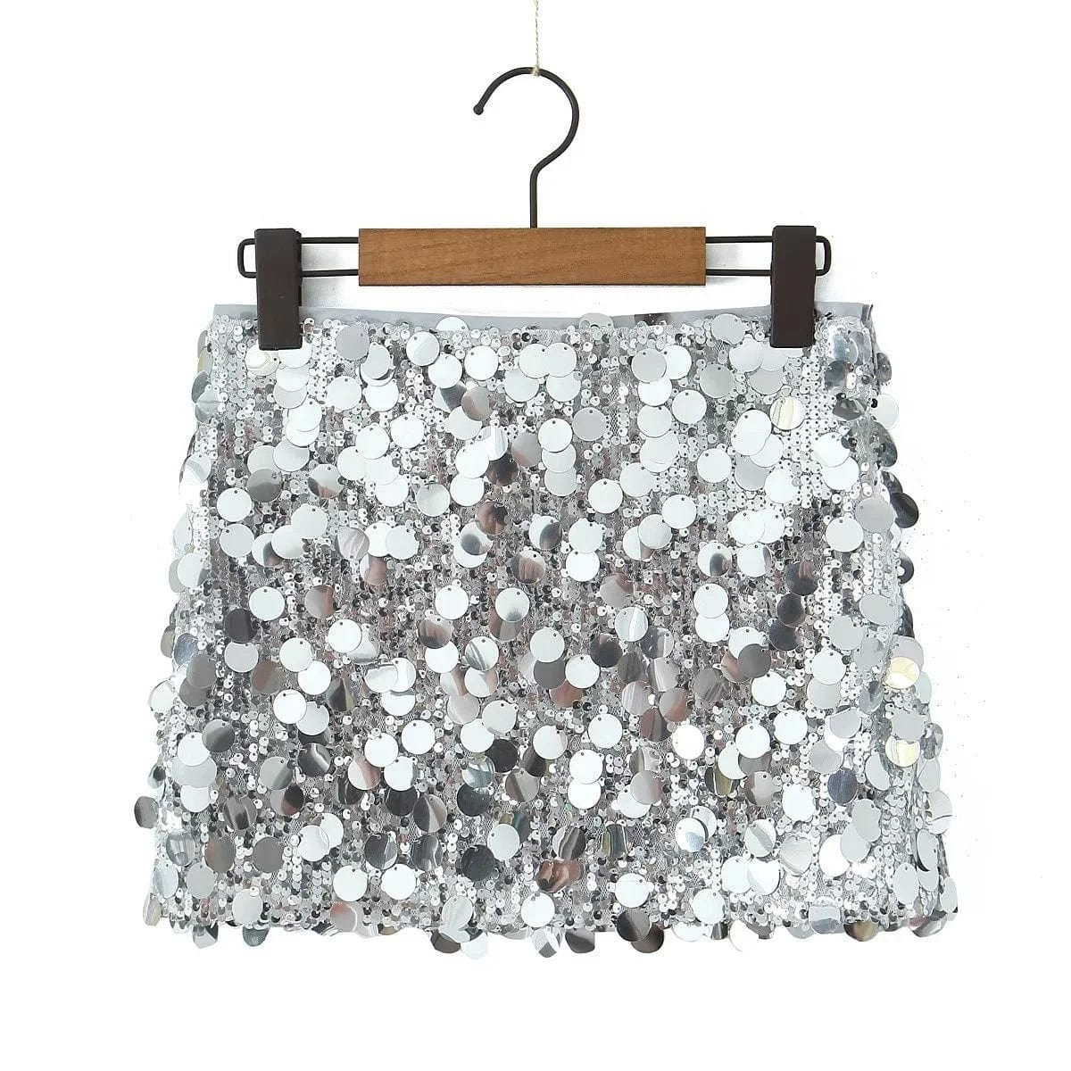 OUDINA American Style Club Party Bling Shiny Mini Sexy Skirt Sequin Skirts For Women