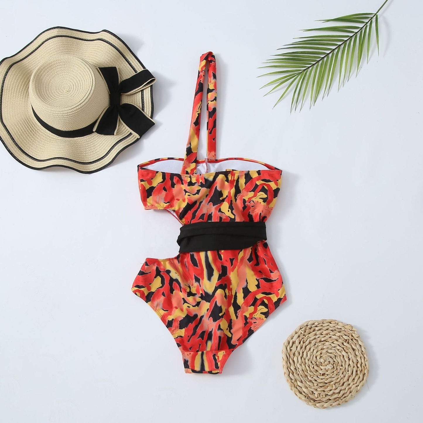 OUDINA European Contrast Color Swimsuit Sexy Bra Panties Set Bikinis Woman Swimwear Bikini Women