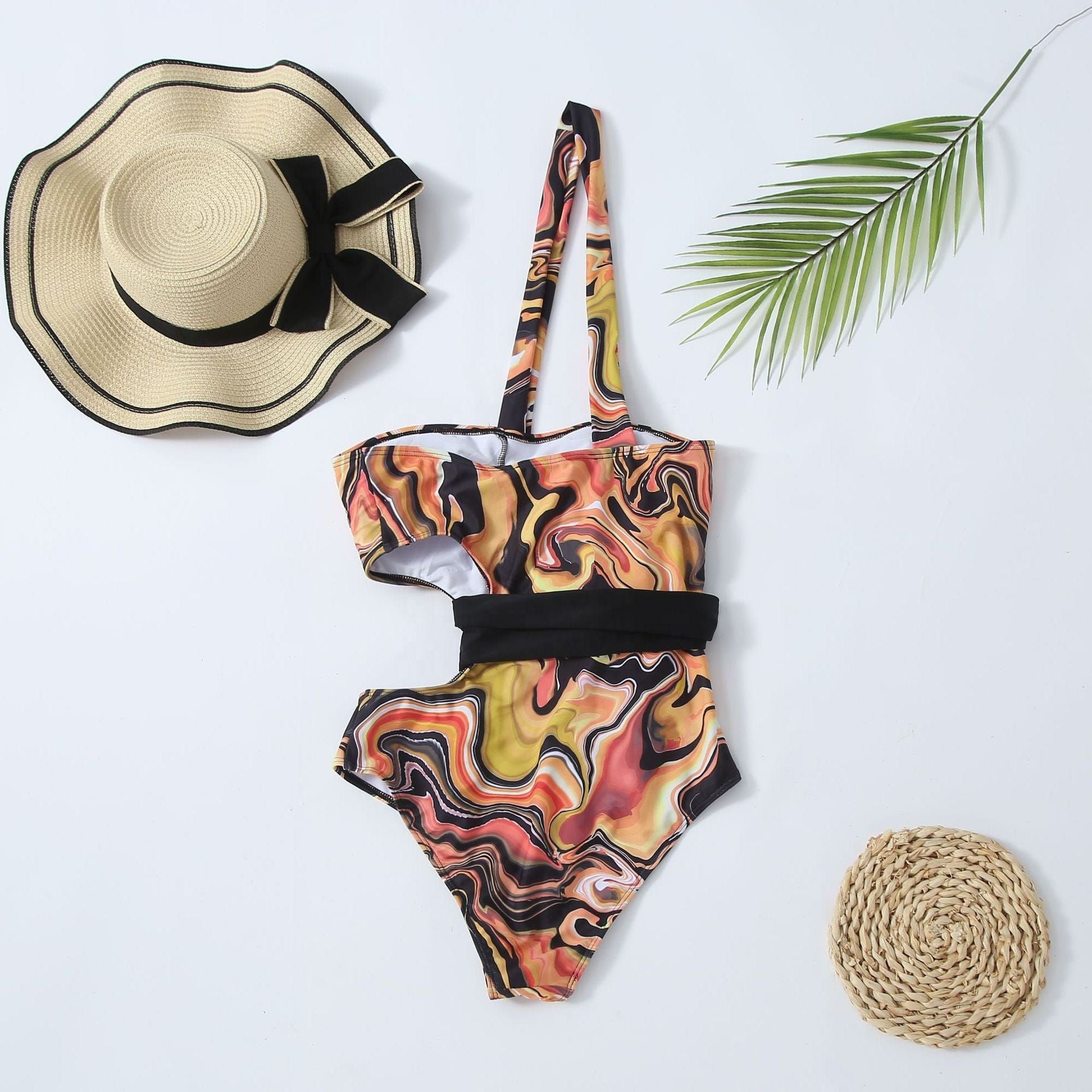 OUDINA European Contrast Color Swimsuit Sexy Bra Panties Set Bikinis Woman Swimwear Bikini Women