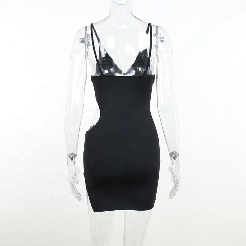 OUDINA European Style Summer Party Culb Sleeveless Casual Dresses Bodycon Dress Women