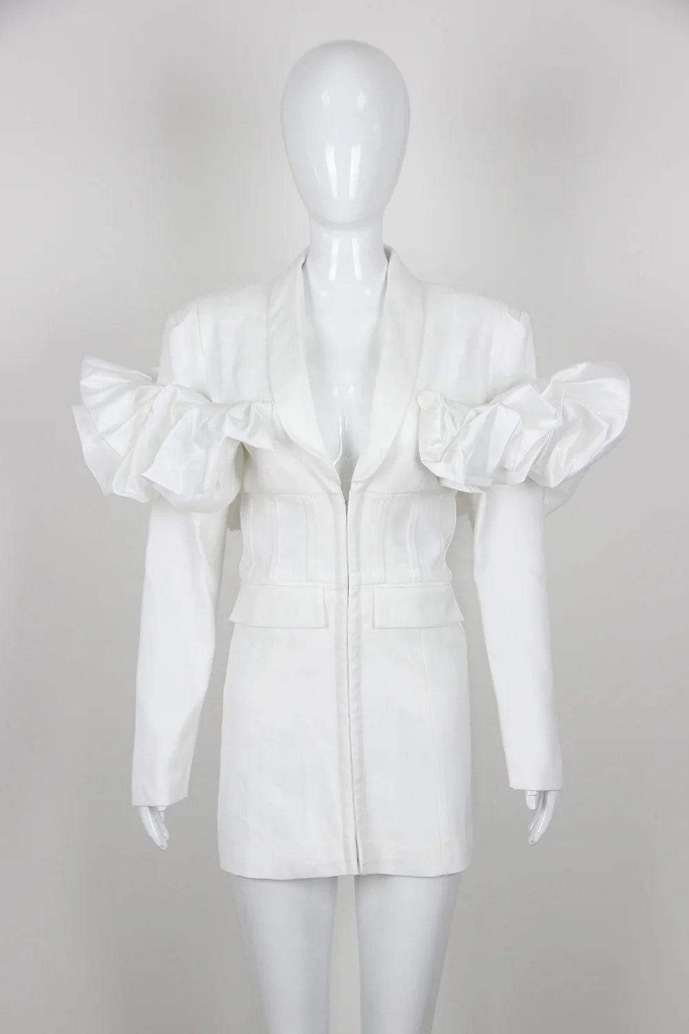 OUDINA Factory 2024 Drop Shipping White Deep V Casual Women Dresses Corset Dress For Women