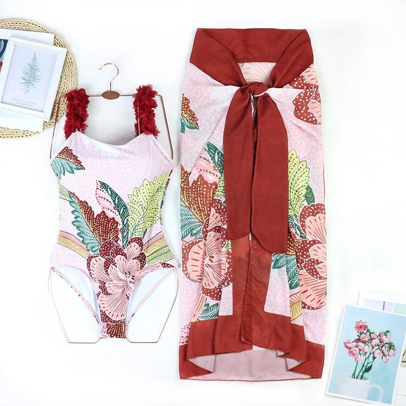 OUDINA Factory New Printed One Piece Swimsuit Female Printing Sexy Women Bikini Swimwear