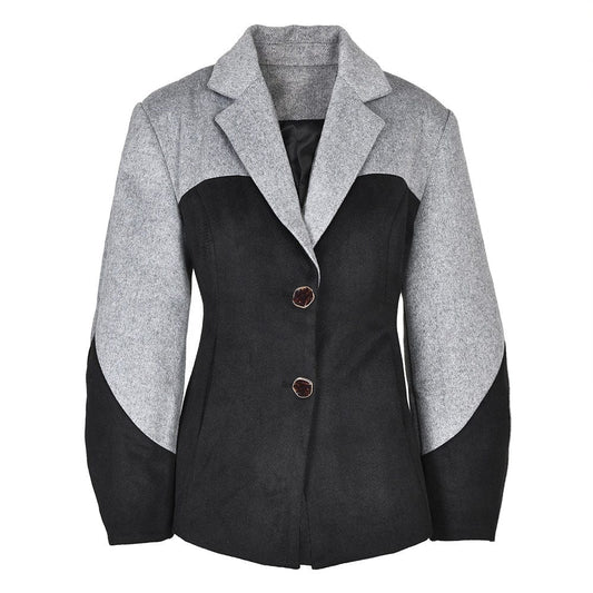 OUDINA Fashion Casual Single-breasted Button Waist Jackets Female Blazers Damas Mujeres Women Blazer Suit