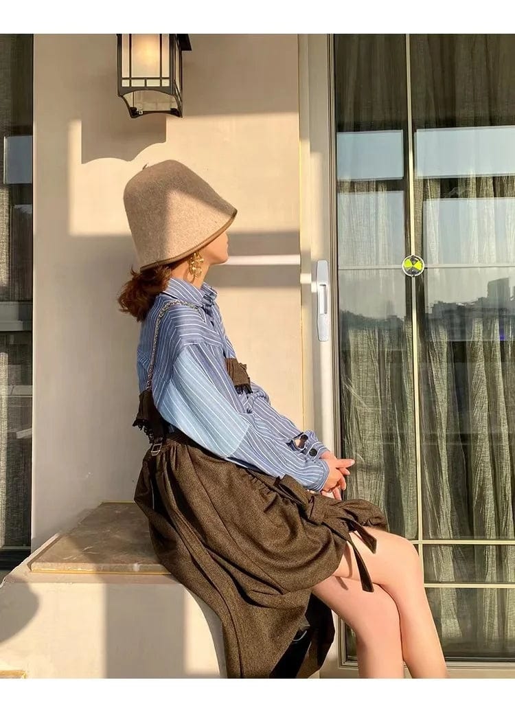 OUDINA Fashionable Chain Suspender Irregular Hem Pleated Casual Dresses Sexy Elegant Vintage Women Dress