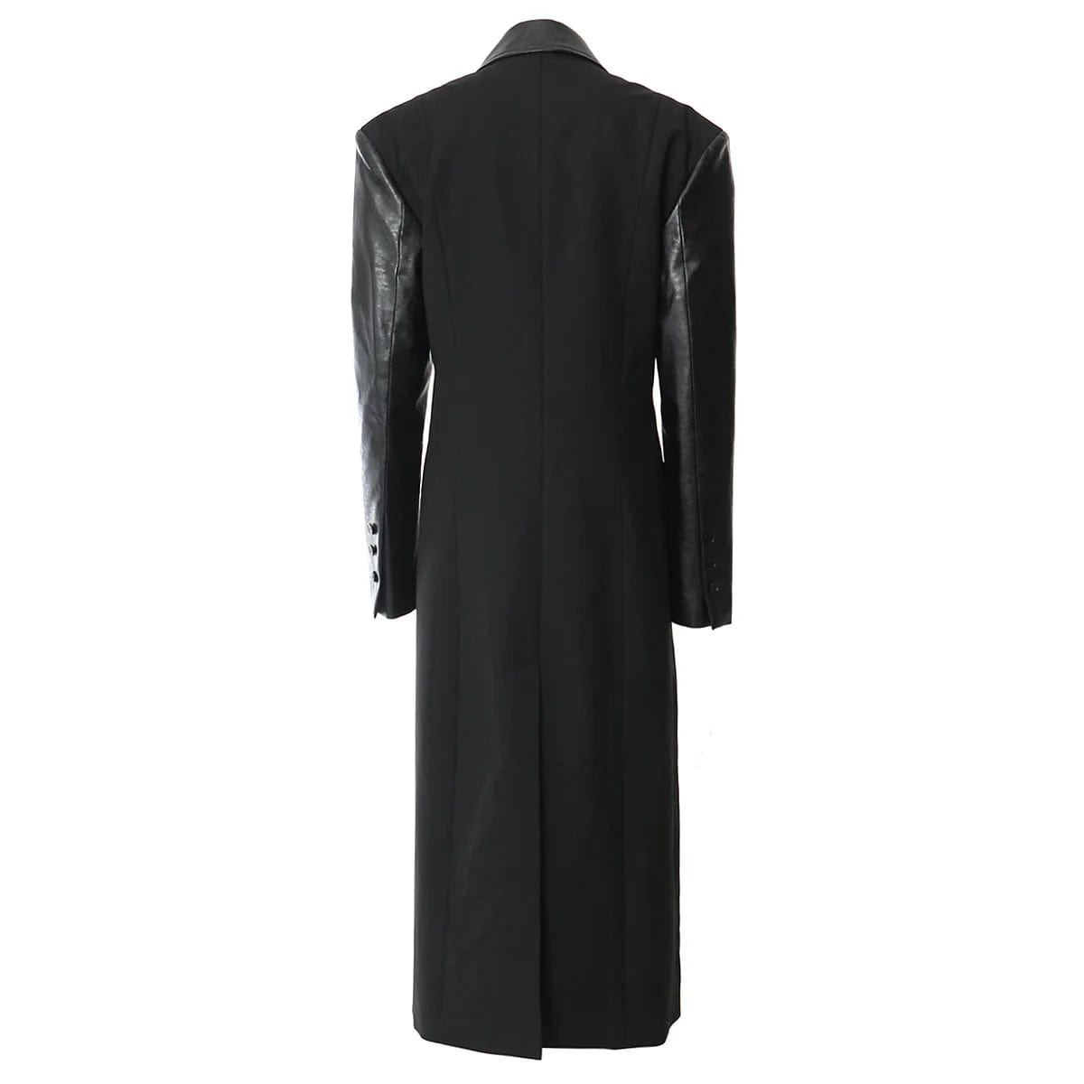 OUDINA Heavy Industry Irregular Long Coat For Women New Contrasting Color Woman Jacket And Asymmetric Woolen Coat