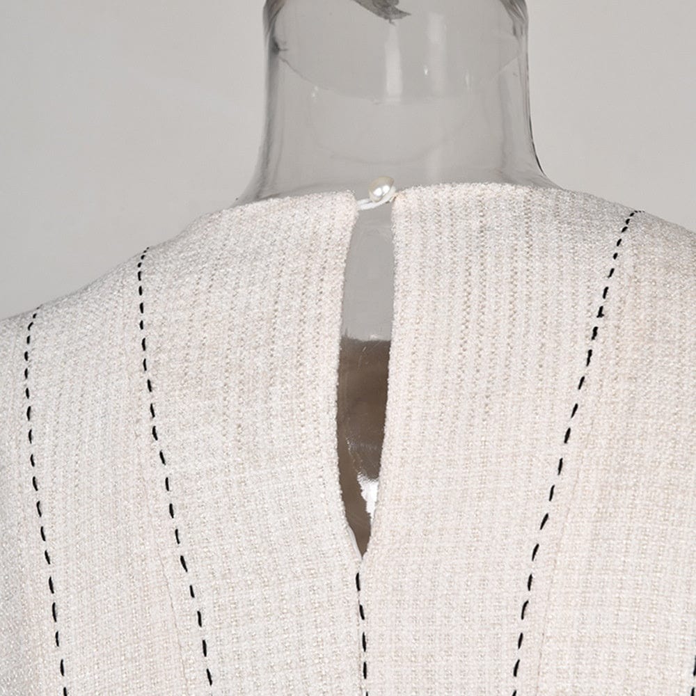 OUDINA High Fashionable Women Lady Elegant Sleeveless Dress Rhinestones Fluffy Long Women's Dresses