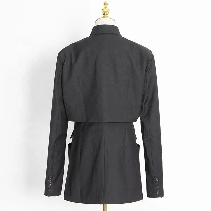 OUDINA New Fashion Commuter Style Ladies Blazers Trendy Design Hollow Women's Suits & Blazers