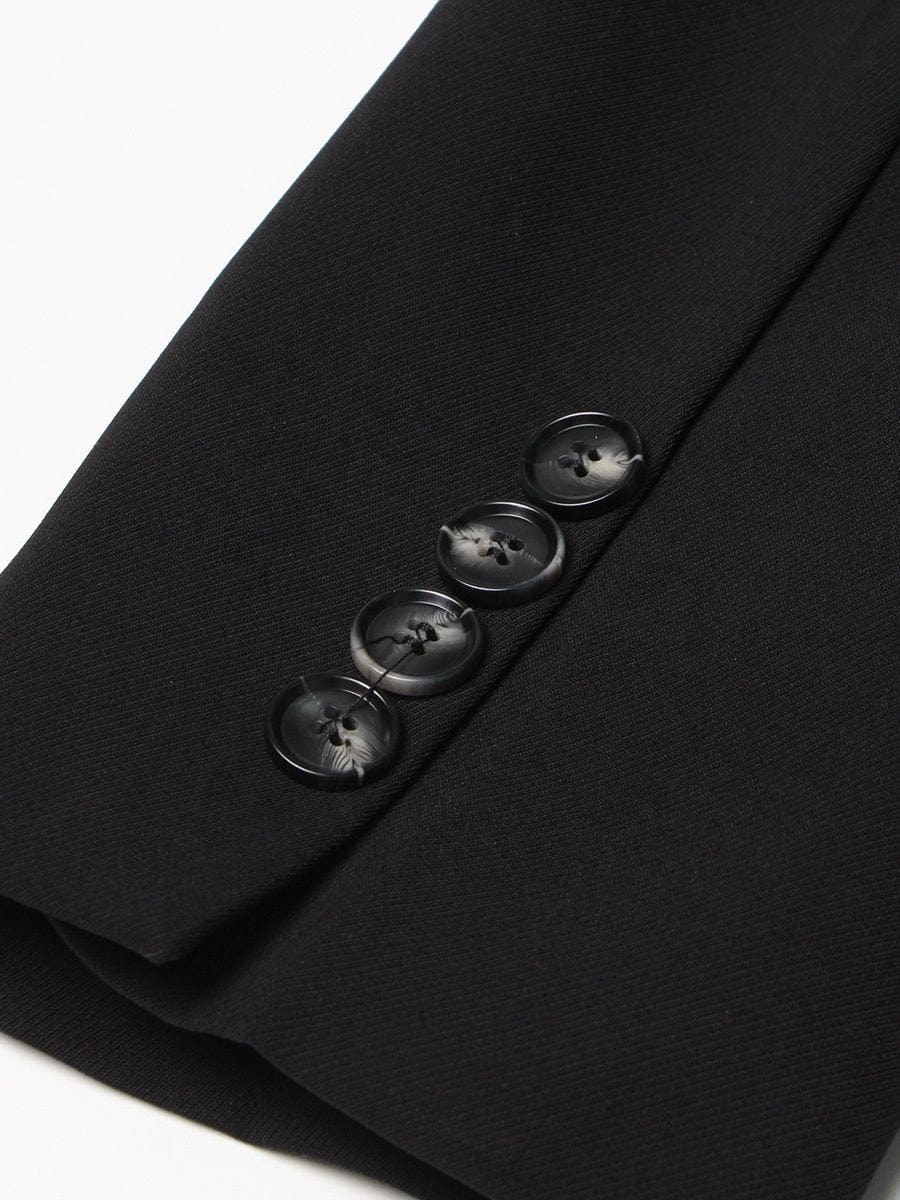 OUDINA New Trendy Fashion Casual Elegant V-Neck Solid Color Blazer For Women Ladies Long Blazers