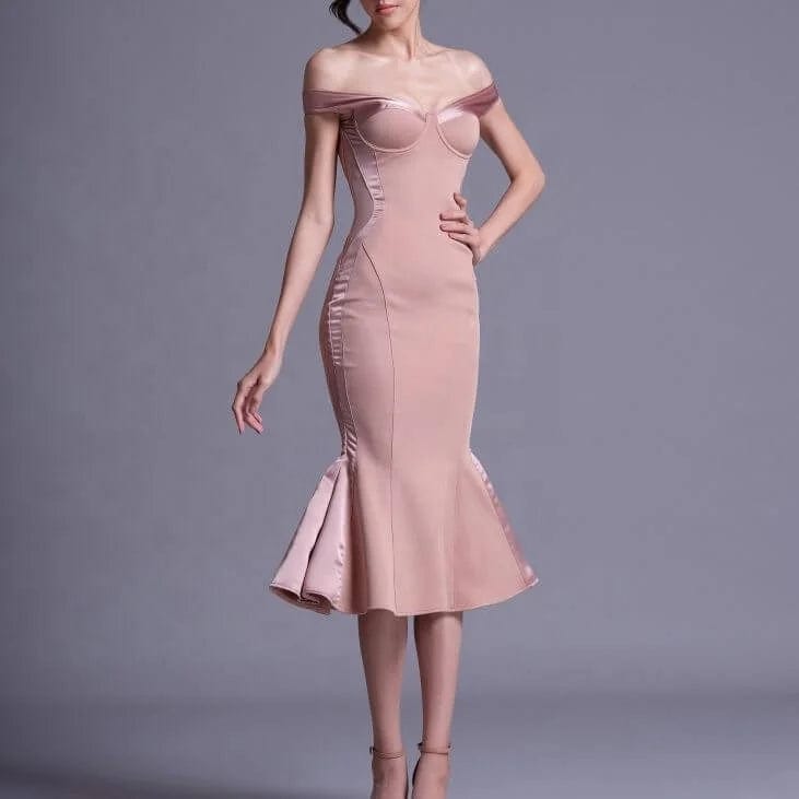 OUDINA Wholesale Modest Evening Dress Elegant Gowns Dinner Party One Shoulder Velvet Long Dresses Women