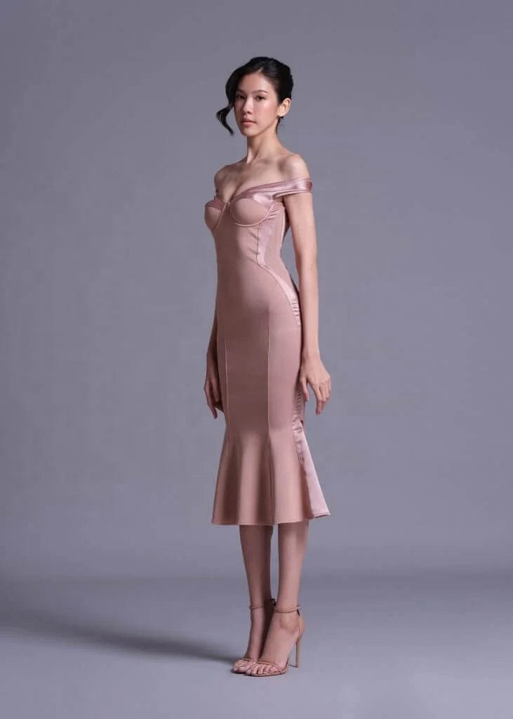 OUDINA Wholesale Modest Evening Dress Elegant Gowns Dinner Party One Shoulder Velvet Long Dresses Women