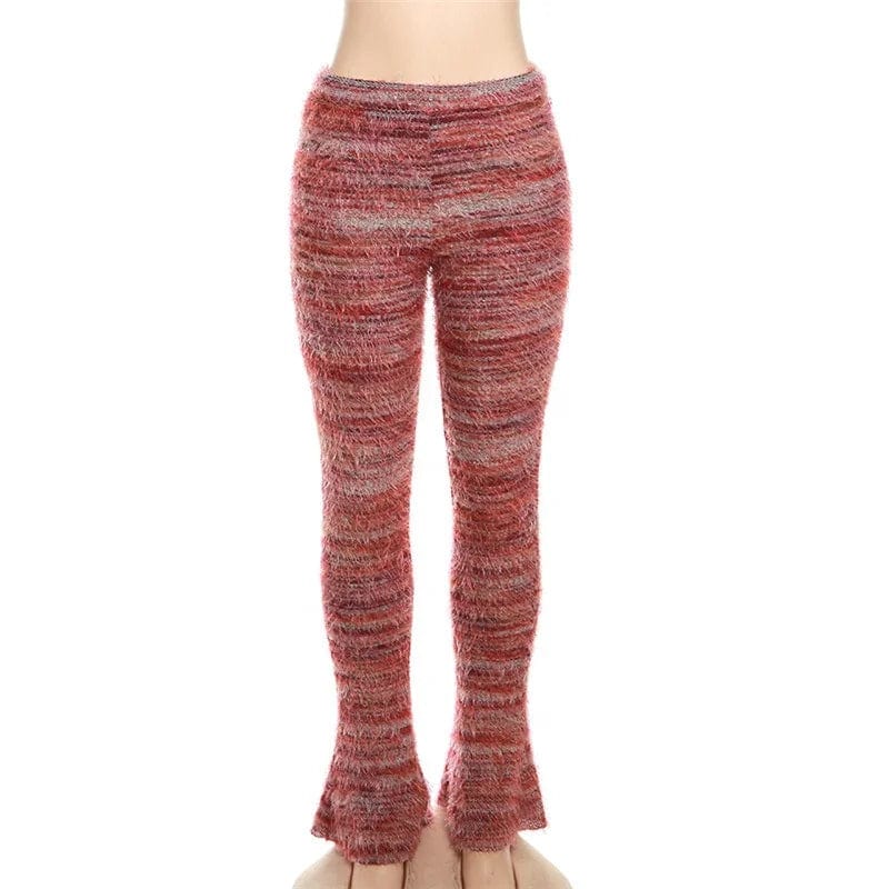 OUDINA Wholesale New Fashion Street High Waisted Hip-lifting Tight Wide-leg Casual Trouser For Women