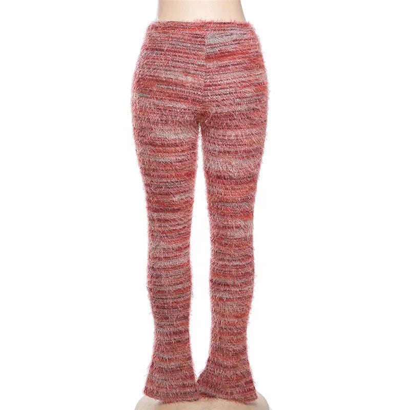 OUDINA Wholesale New Fashion Street High Waisted Hip-lifting Tight Wide-leg Casual Trouser For Women