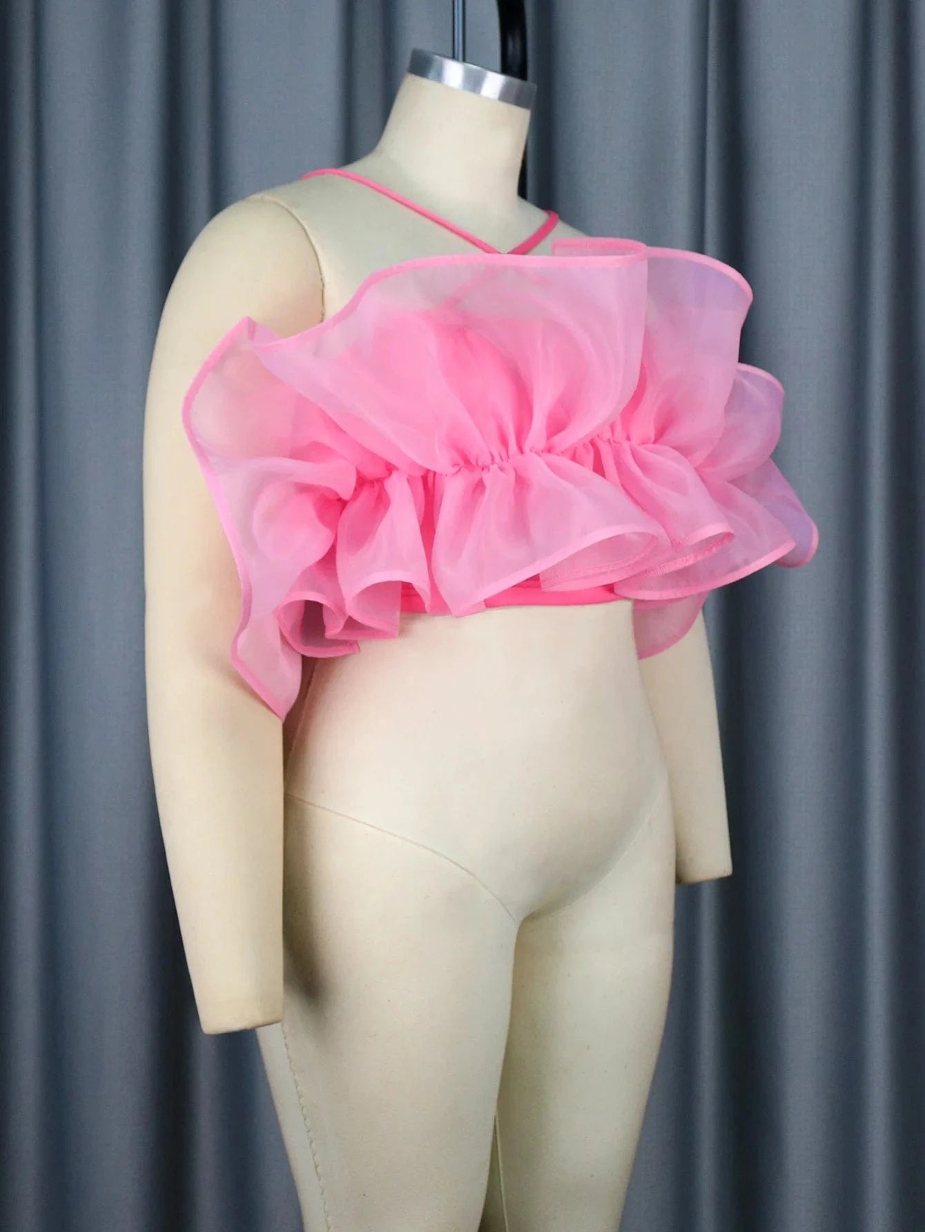 P955 Versatile Camisole Sexy Nightclub Short Mesh Women's Top