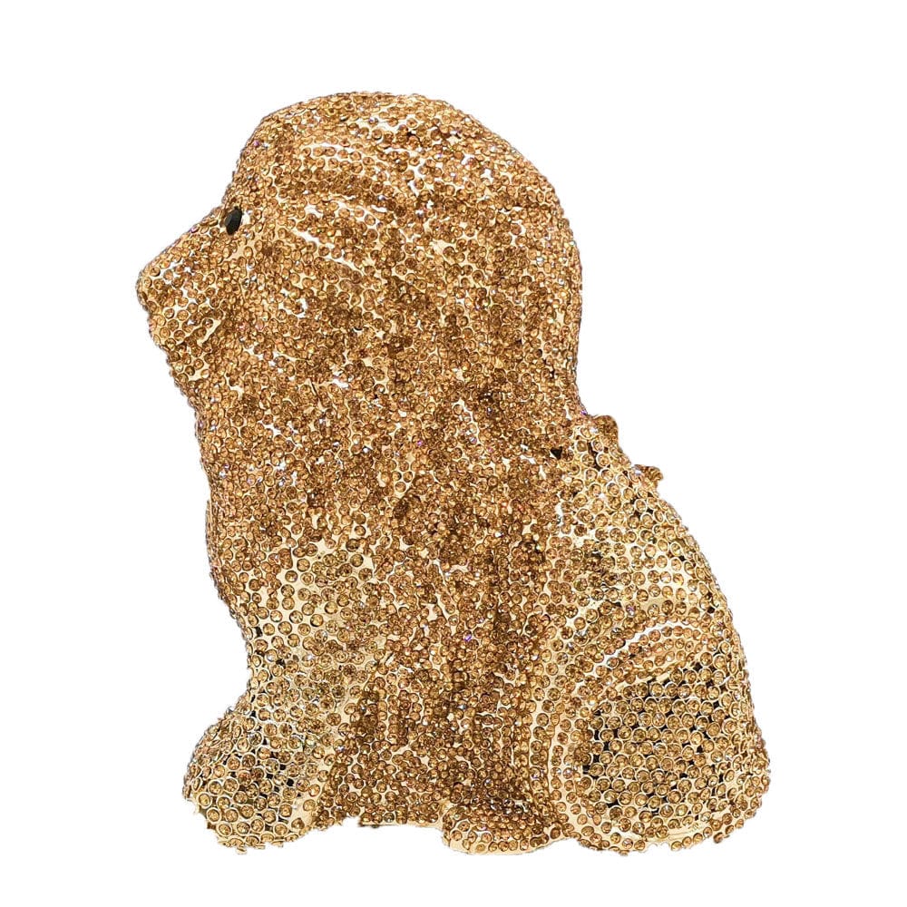 panda 11*6*15 cm / 220-FG-lion-GOLD Panda Shaped Handbag Purse Women Diamond Clutch Animal Bear Shaped Bling Evening Bag