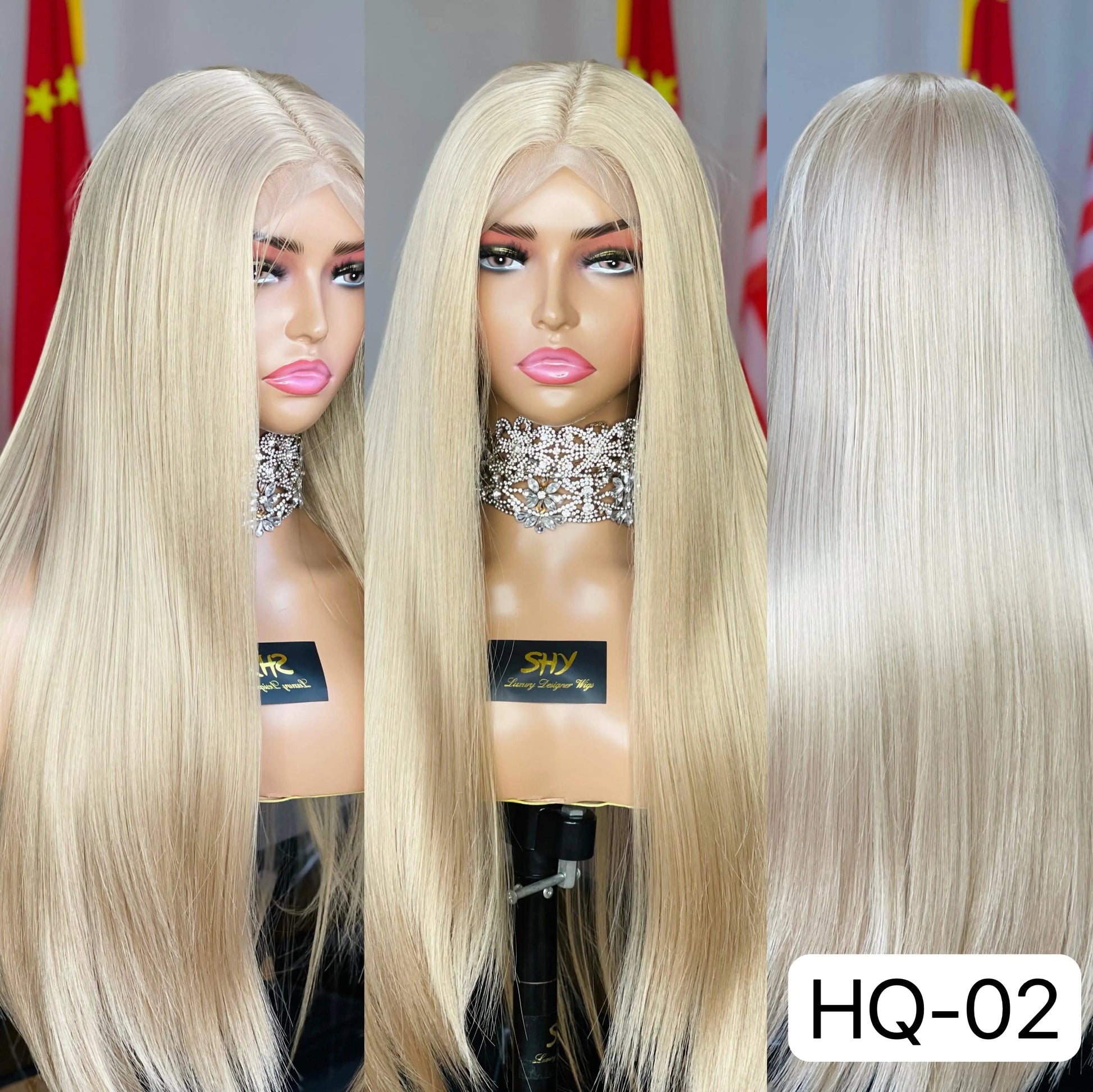 Pass shoulder long Straight color Wig 22 Inches