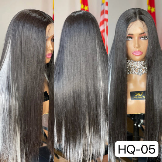 Pass shoulder long Straight color Wig 22 Inches
