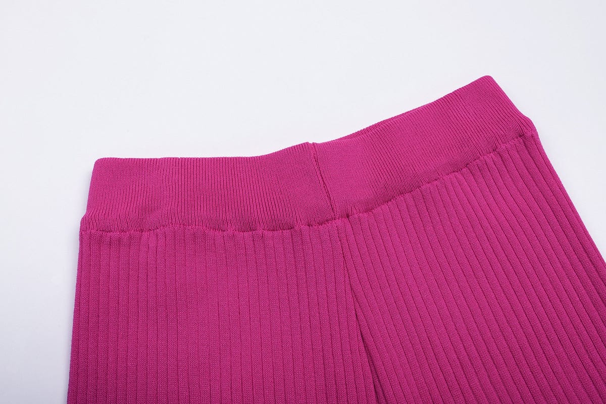 PDEP 2023 Autumn  home street casual knitting lounge wear sets women comfortable long sleeve women top and pant two piece set