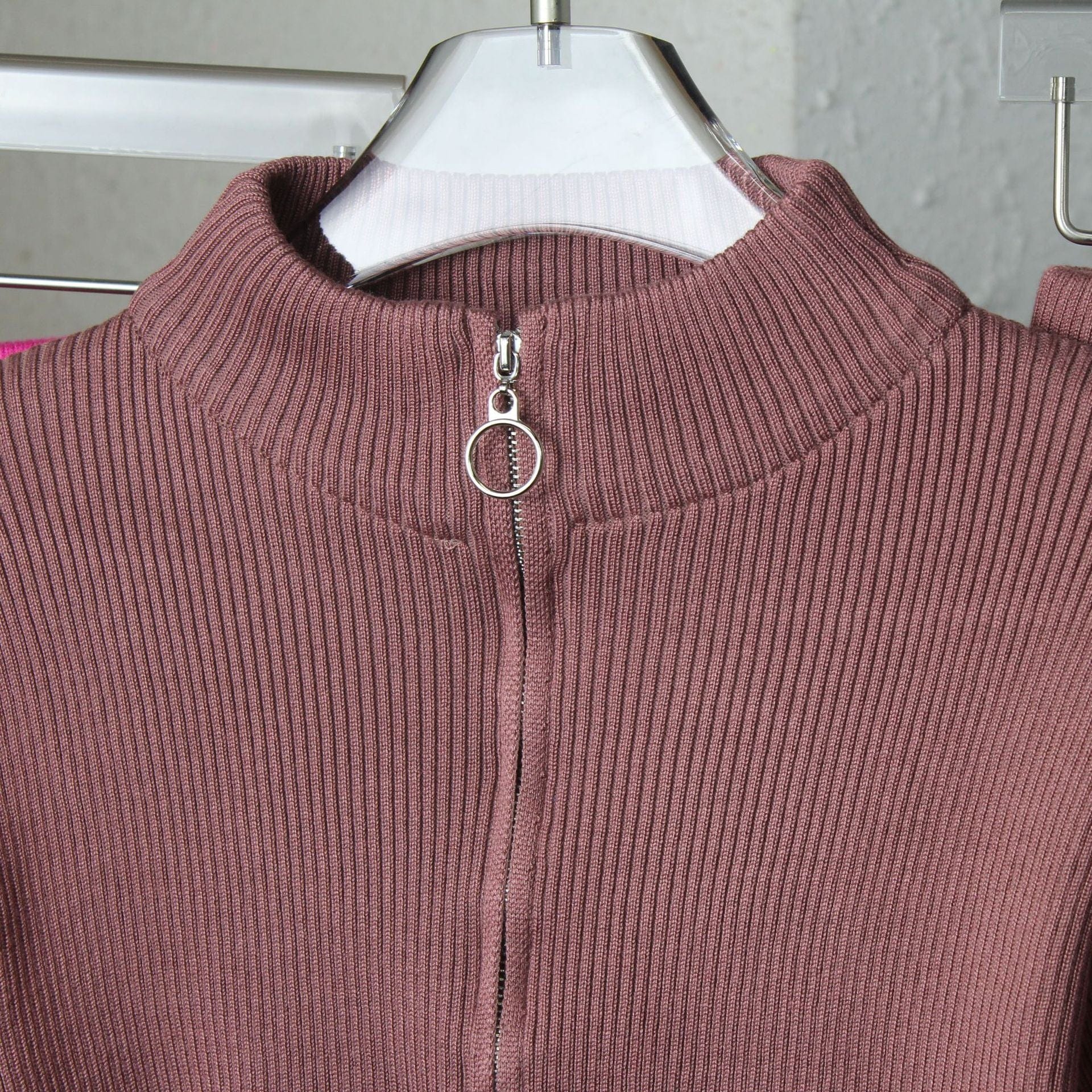 PDEP 2023 autumn short crop sweater and  top high waist wide leg pant set solid color fashion Korean casual two piece set