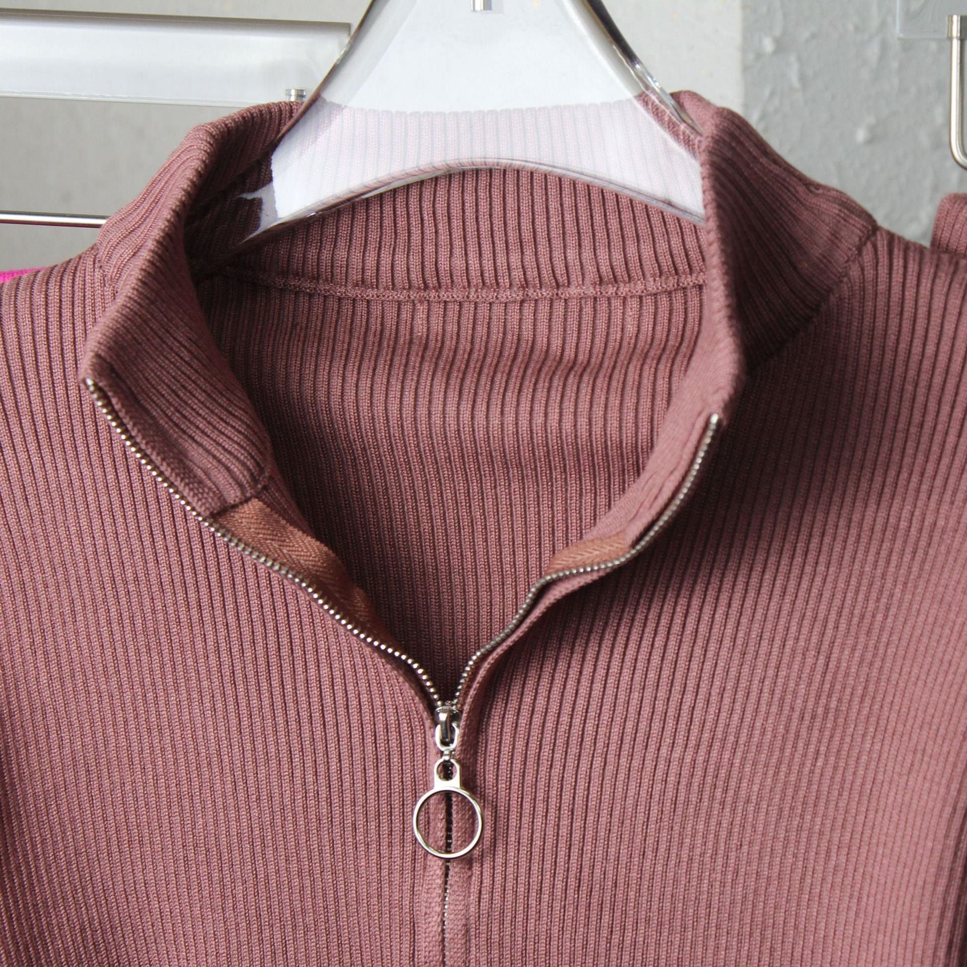 PDEP 2023 autumn short crop sweater and  top high waist wide leg pant set solid color fashion Korean casual two piece set