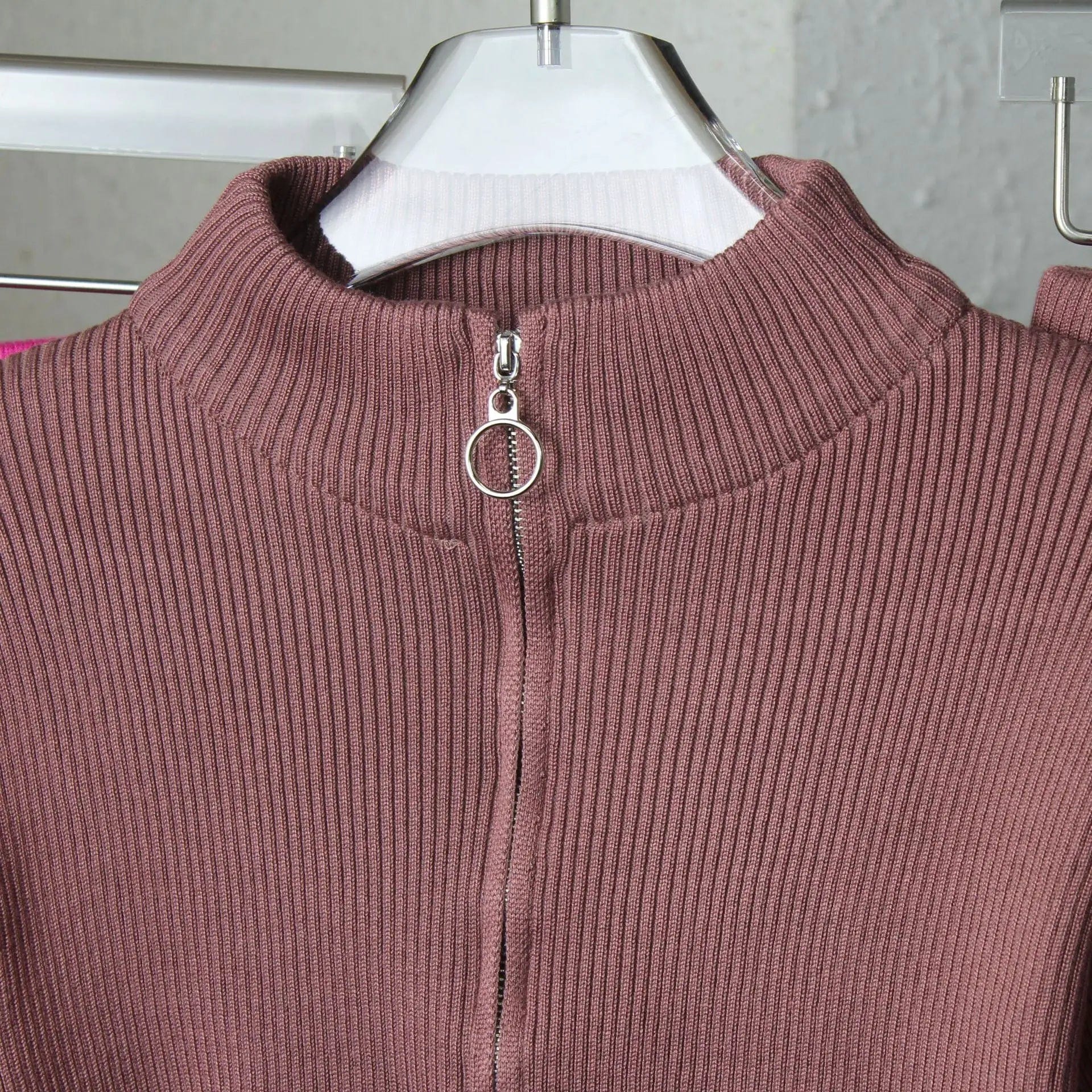 PDEP 2023 autumn short crop sweater and  top high waist wide leg pant set solid color fashion Korean casual two piece set