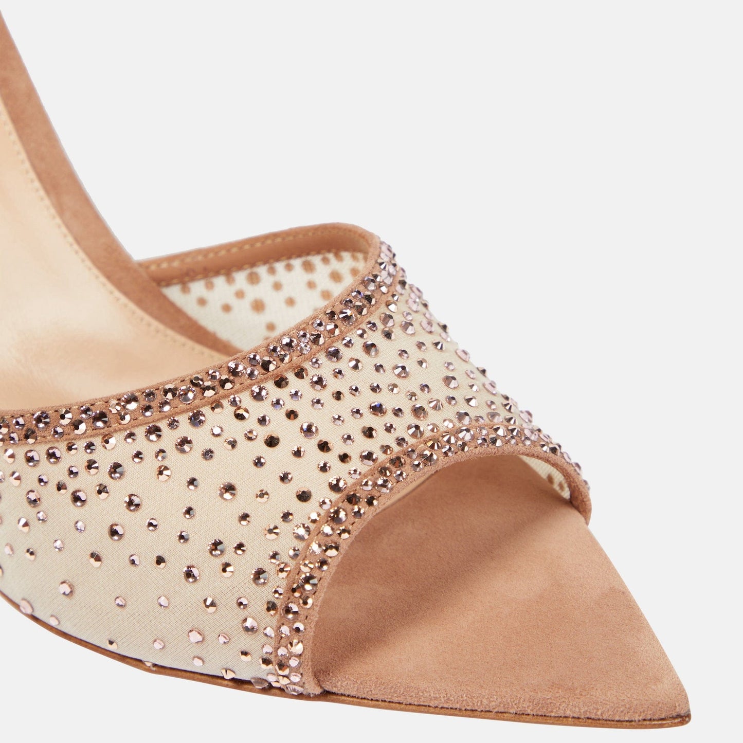 PDEP 2023 women rhinestone  stiletto high heel slippers elegant point toe mule sexy heeled sandals for ladies