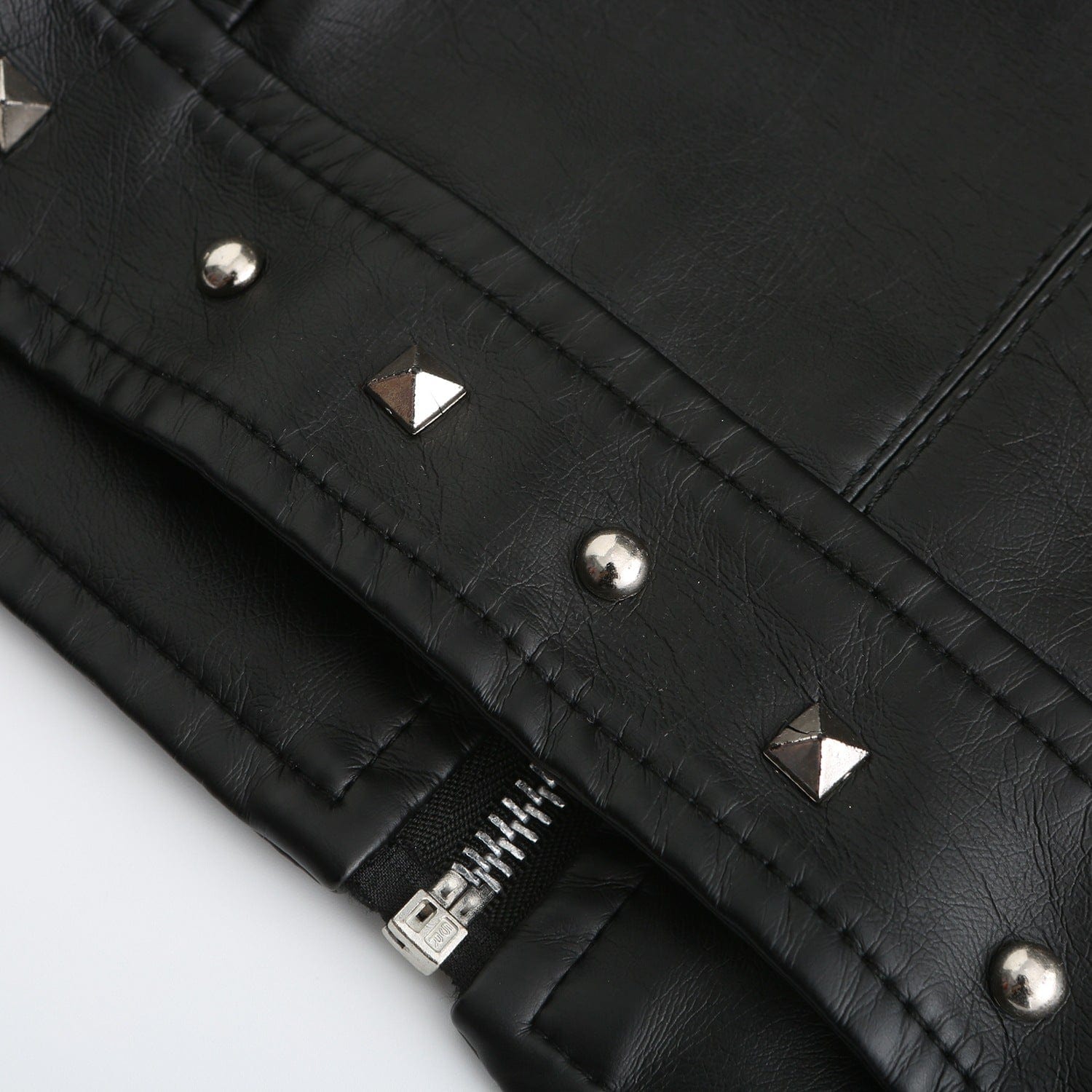 PDEP high quality formal large size 5XL luxury ladies PU jackets studded leather women winter coat and jackets