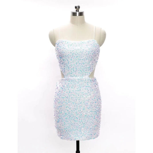 PDEP summer hot  sexy dress 2023 solid color sling backless short minin club  sequined dress for ladies