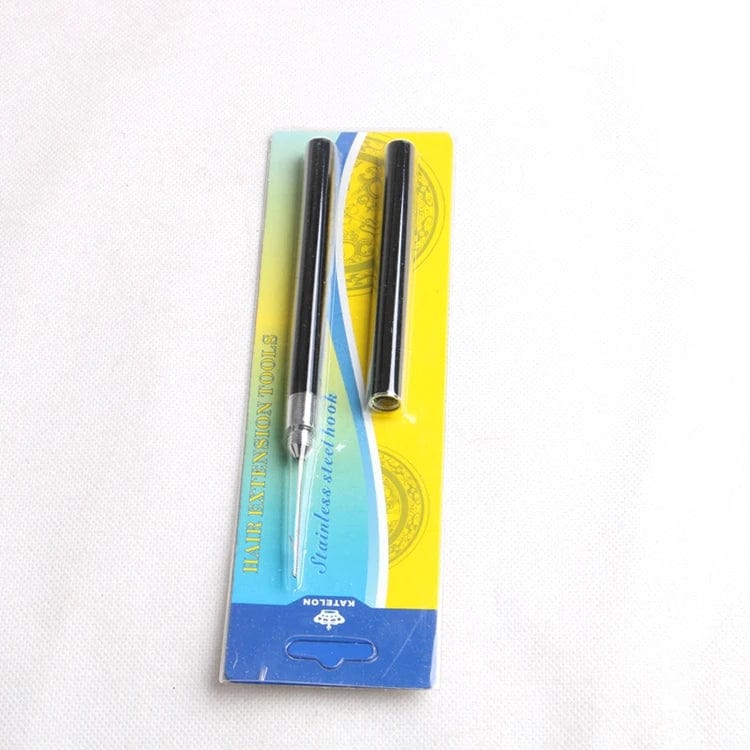 pen style hook needle - Black Multi-function Aluminum Hook Needle Loop Threader For  Micro Rings Beads Links I-tip Hair Extensions