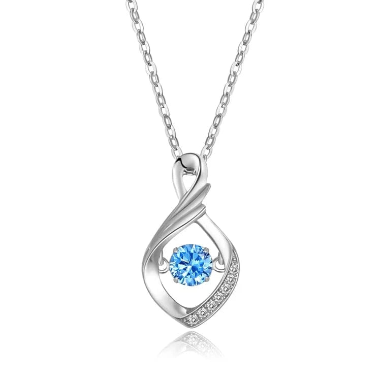 Pendant Necklace / 40+2.5+2.5cm / Blue CZ Wholesale High Quality Luxury Fine Jewelry Blue Cubic Zirconia Silver 925 Sterling Silver Pendant Necklace Jewellery