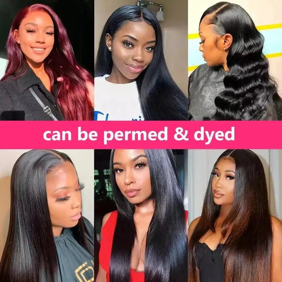 Perruque-Naturel 100% Cheveux Humain Lace Wigs Natural Human Hair Silky Straight Wave Wigs 26inches