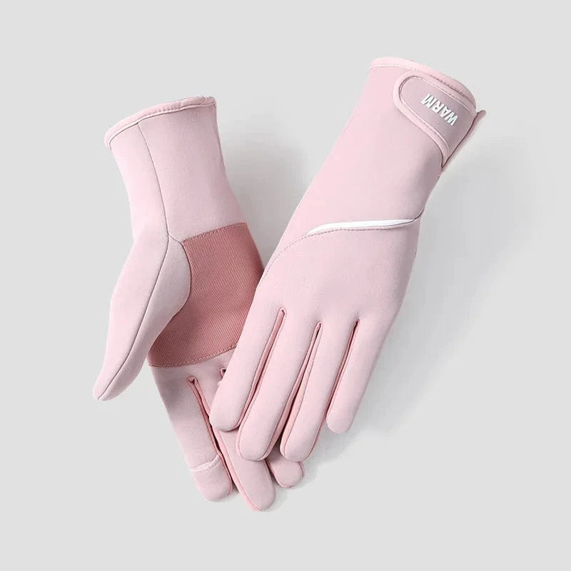 Pink Cheap anti-slip custom cycling touchscreen riding women driving warm gloves in winter