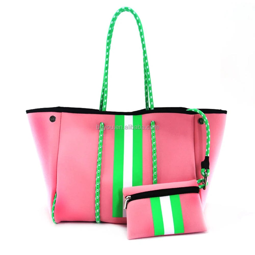 pink green Pink Green Checkerboard Women's Fashion All Season Casual Knit Bag  Checked Plaid Shopping Bags Shoulder Tote Handbags