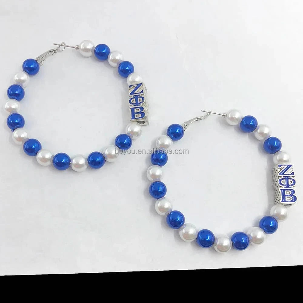 Pink Green Sorority Blue White Beads Leaf Rhinestone Metal Women Brooch Pin for Gift