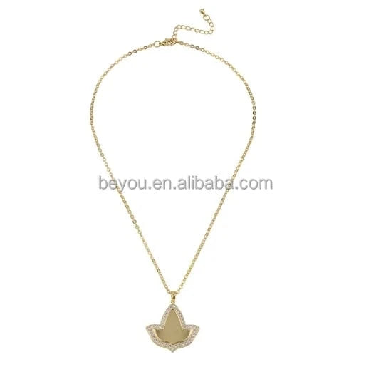 Pink Green Sorority Gold Plated Crystal Pearl Ivy Brooch Fitting Necklace Jewelry