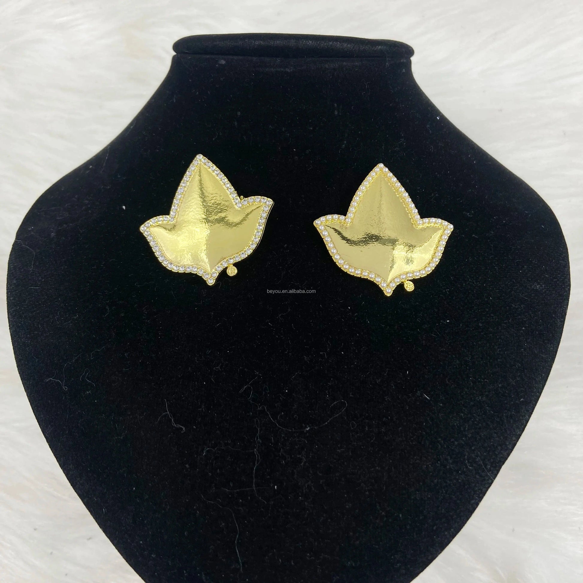 Pink Green Sorority Gold Plated Crystal Pearl Ivy Brooch Fitting Necklace Jewelry