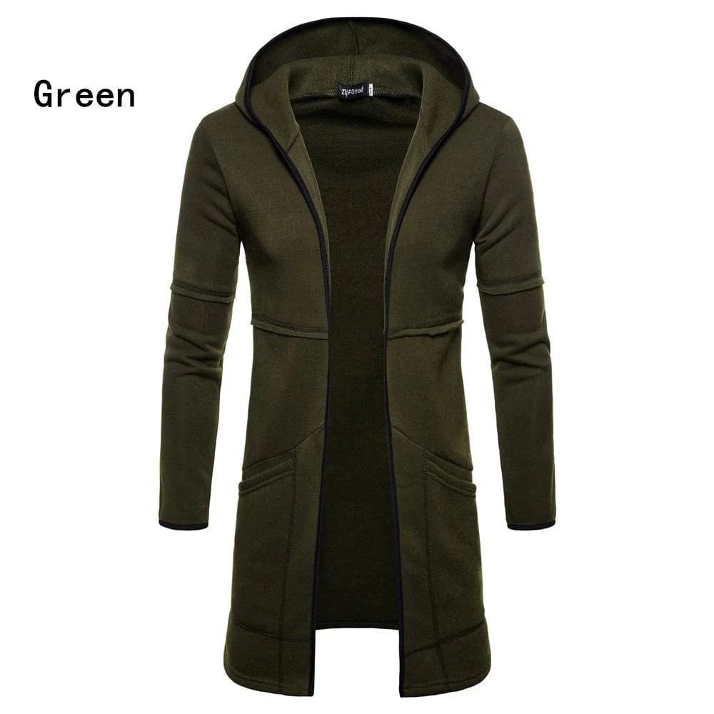 Plain Dyed / XL / green D0802ME80 Long style Solid Color Big Pocket New Style Hoodie Sehe Fashion