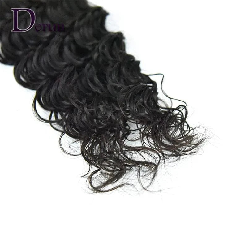 Plastic Packaging Grey 50 Inch Water Wave Balayage Peruvian Closures Wavy Hair Bundles