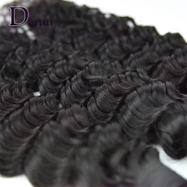 Plastic Packaging Grey 50 Inch Water Wave Balayage Peruvian Closures Wavy Hair Bundles