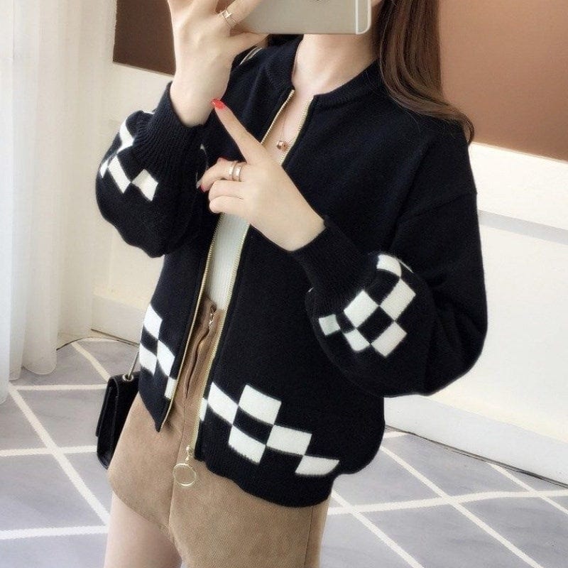 plus size / black New Arrival Fashionable Pink Lady Open Front Elegant Short Cardigan Sweater