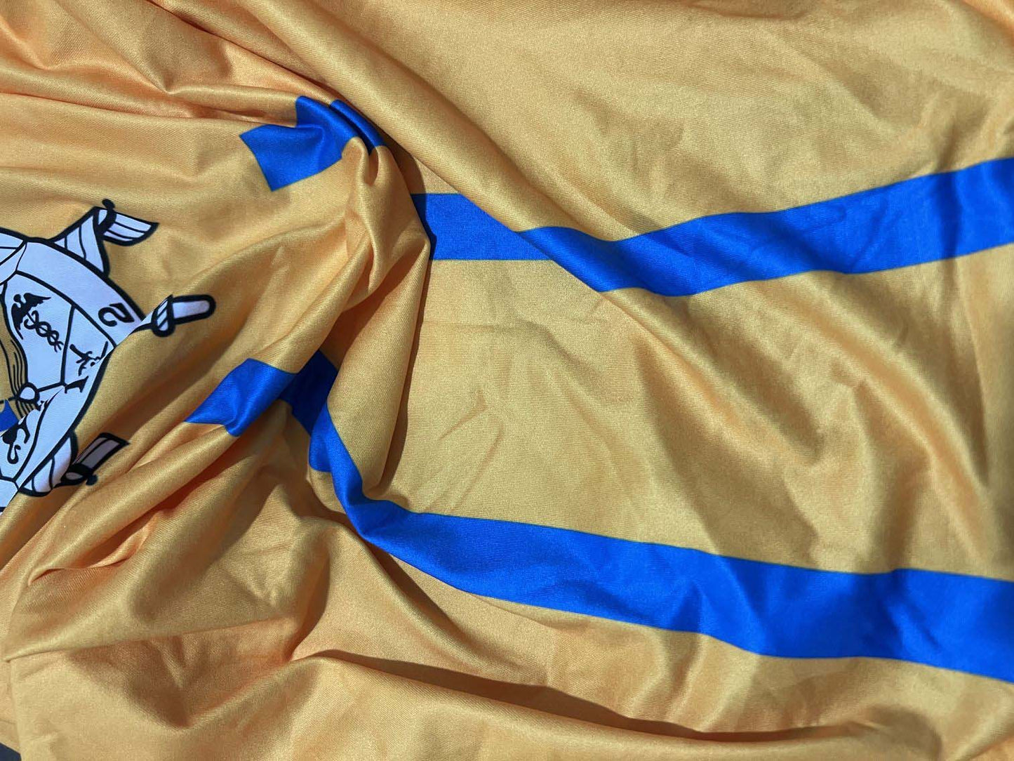 Plus Size Printed Milk Fiber Greek Sorority Custom SGRho Shield Gold & Blue Poodle 1922 Long V-Neck Skirt Sigma Gamma Rho Dress