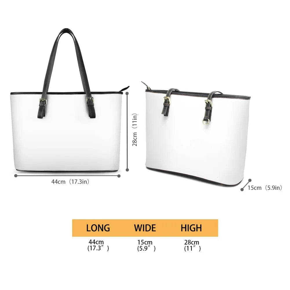 POD Dropshipping Papua New Guinea Large Leather Tote Bag-Summer Hibiscus Shoulder Bag Personalise Logo Women Handbags Big Bag