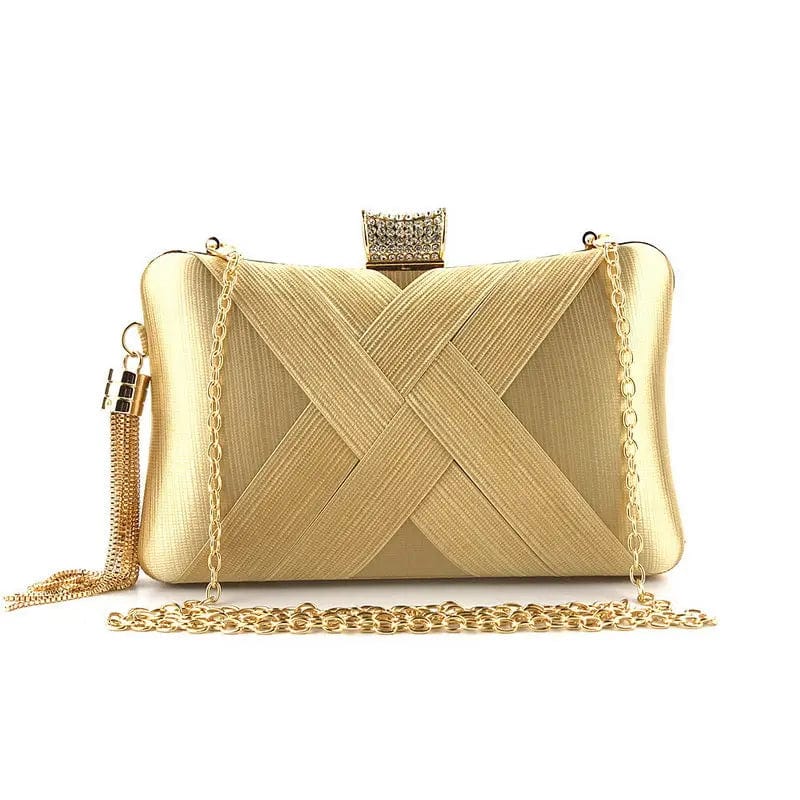 Polyester Silk Women Clutch Bag with Tassel Fashion Wedding Party Bags Ladies Evening Clutch Bag Bridal Handbag