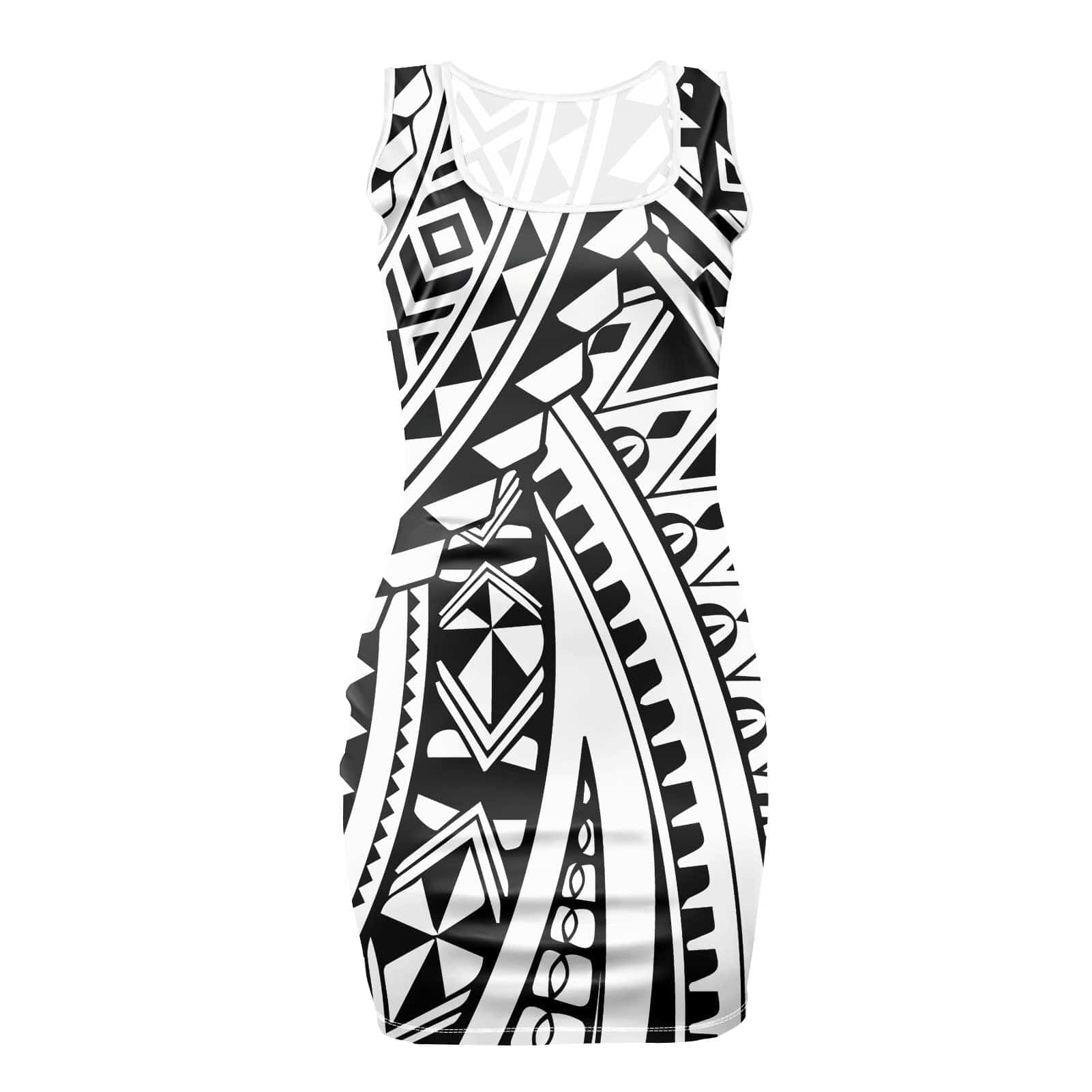 Polynesian Red Tribal Print Sexy Bodycon Ladies Elegant Dress Summer  Women Clothing 2023 Women Clothing Trend Fashion Dress