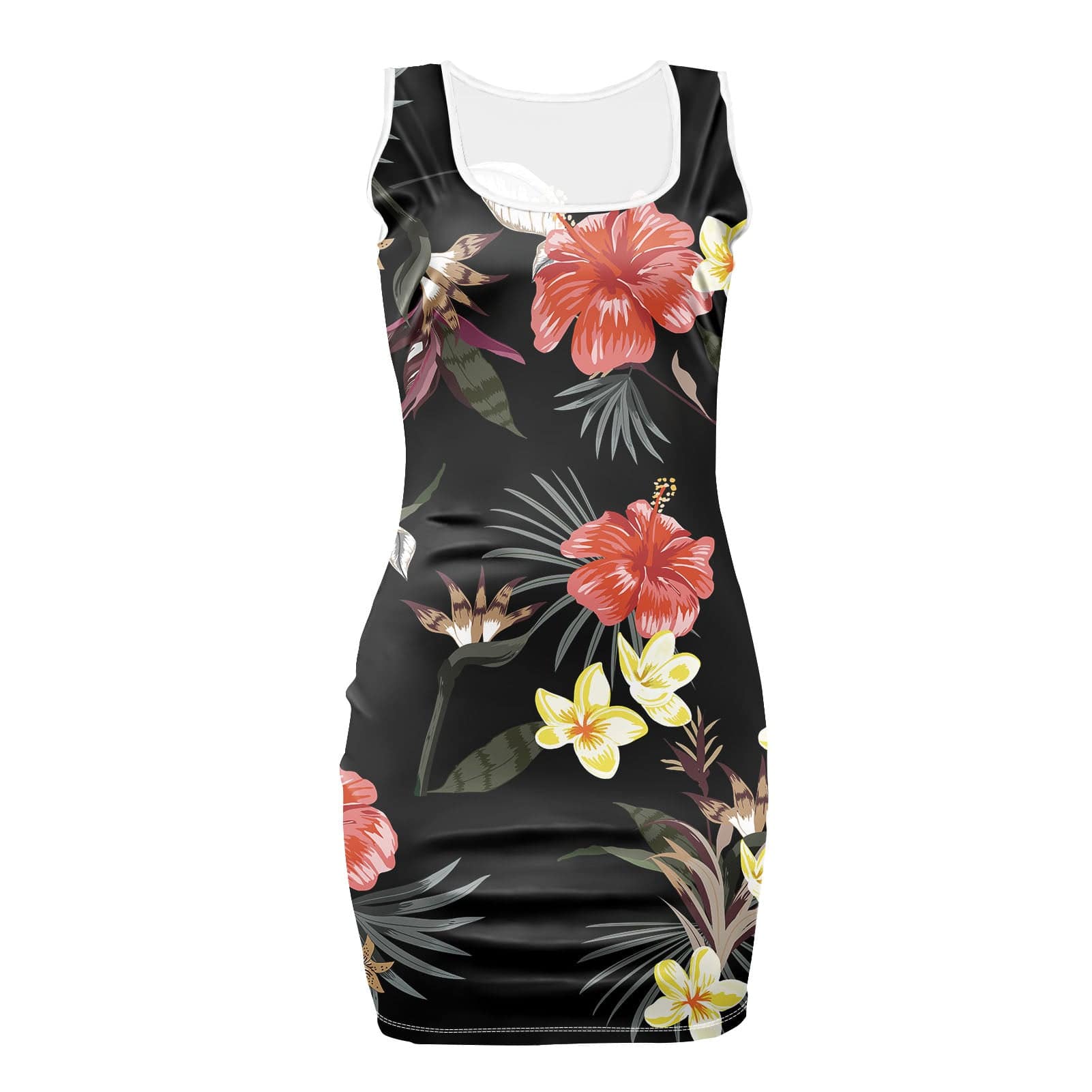 Polynesian Red Tribal Print Sexy Bodycon Ladies Elegant Dress Summer  Women Clothing 2023 Women Clothing Trend Fashion Dress